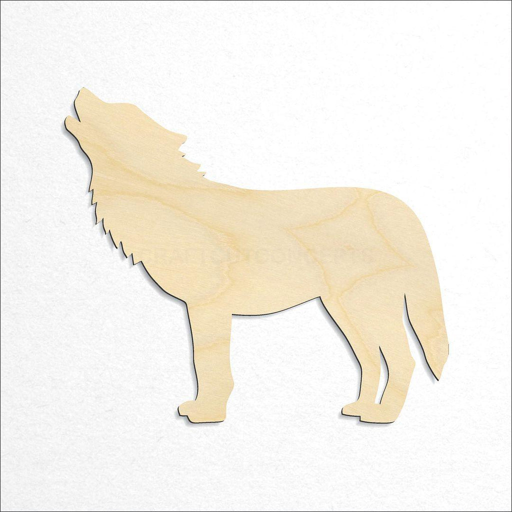 Wooden Wolf Howl craft shape available in sizes of 3 inch and up
