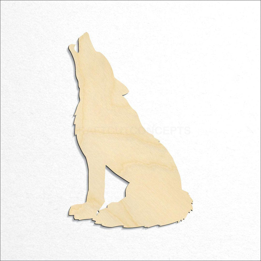 Wooden Wolf craft shape available in sizes of 1 inch and up