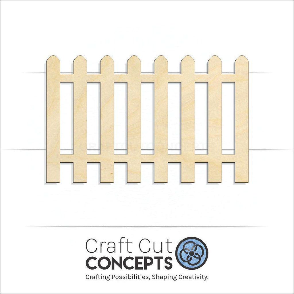 Craft Cut Concepts Logo under a wood Picket Fence craft shape and blank