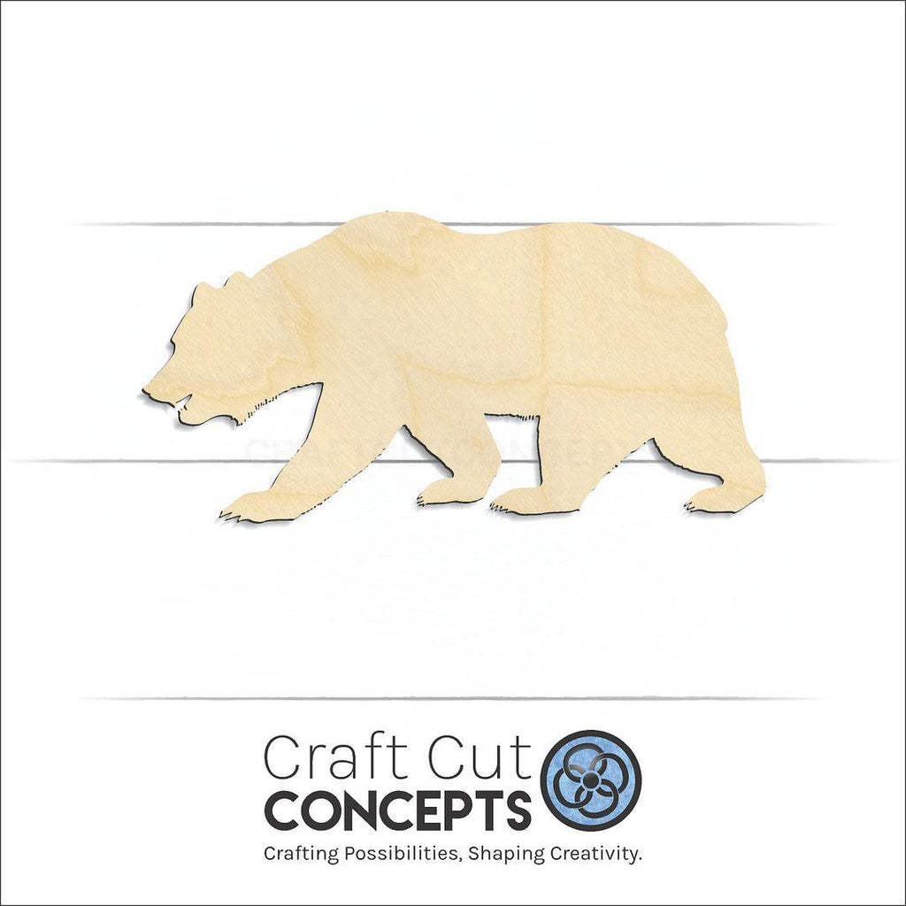 Craft Cut Concepts Logo under a wood Bear -2 craft shape and blank