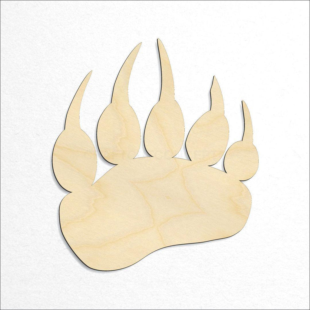 Wooden Bear Print craft shape available in sizes of 3 inch and up