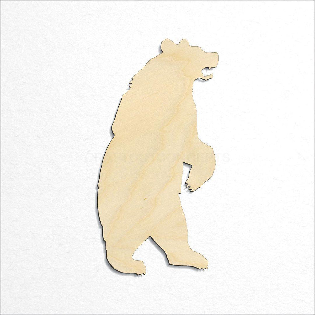 Wooden Standing bear craft shape available in sizes of 2 inch and up