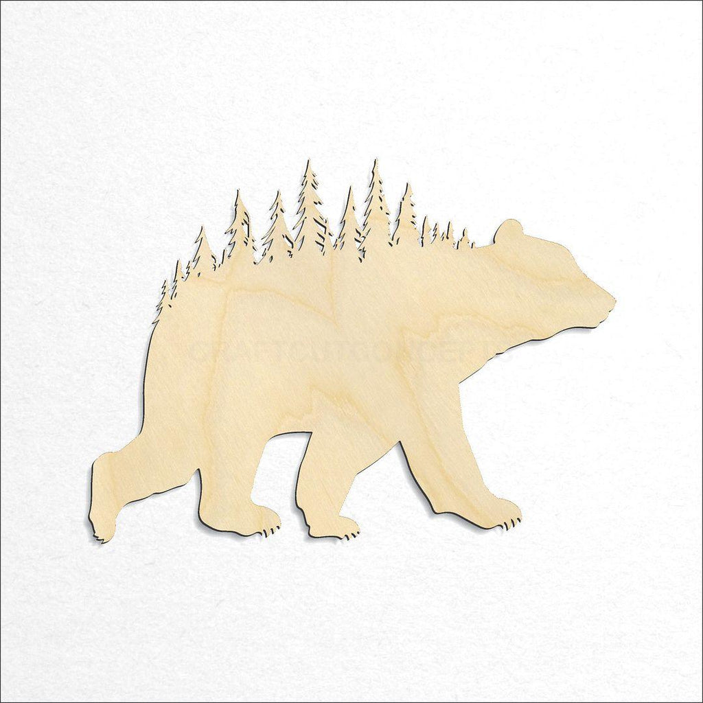 Wooden Scene Bear craft shape available in sizes of 6 inch and up