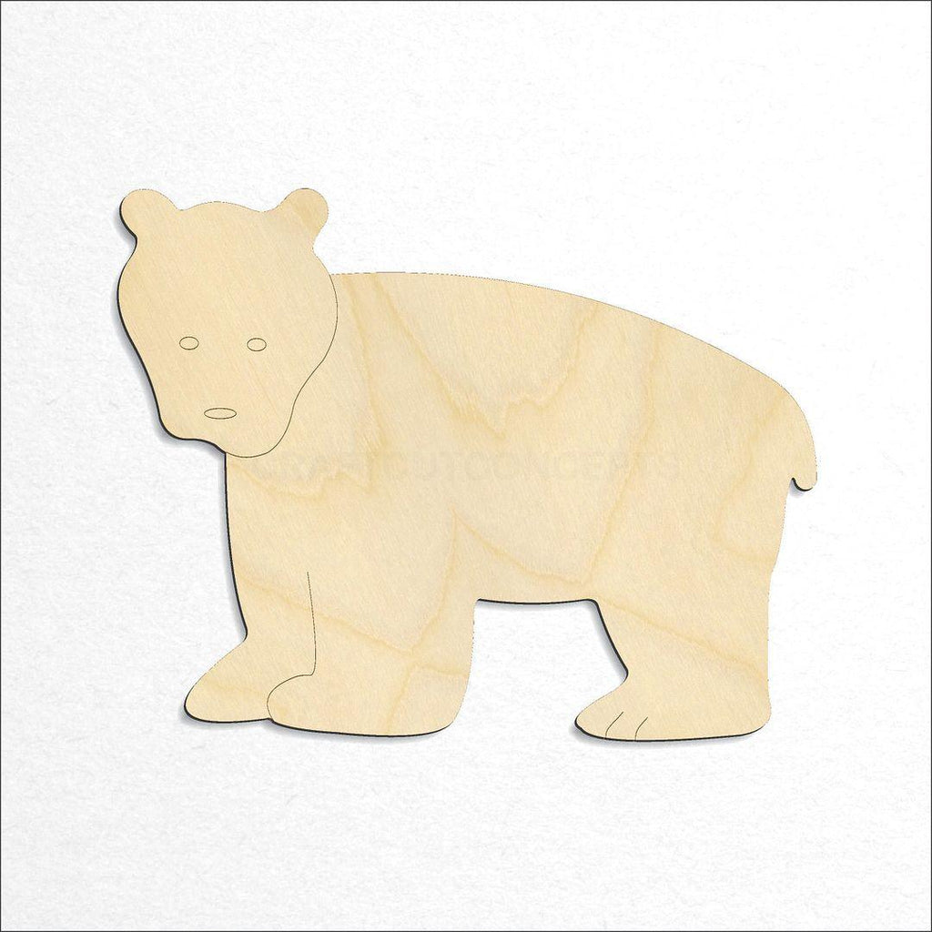 Wooden Cute Bear craft shape available in sizes of 1 inch and up