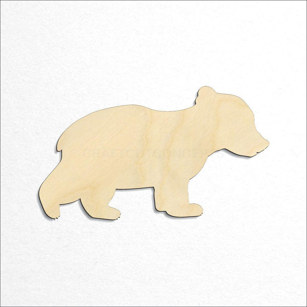 Wooden Cute Bear cub craft shape available in sizes of 1 inch and up