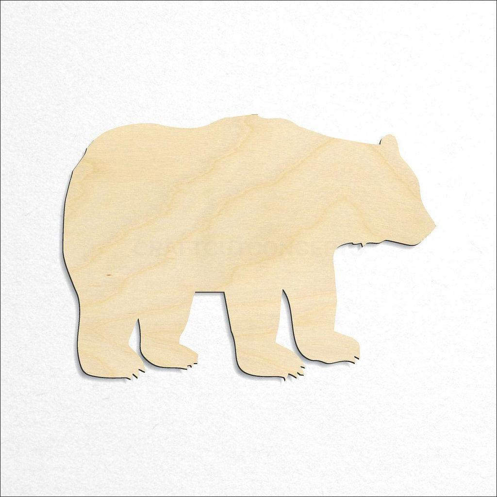 Wooden Bear 1 craft shape available in sizes of 1 inch and up