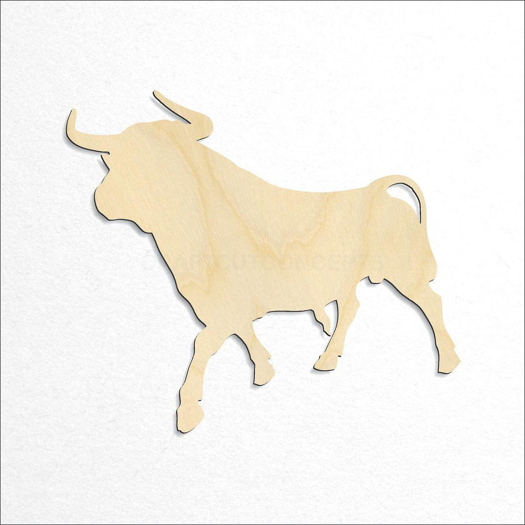 Wooden Bull craft shape available in sizes of 2 inch and up