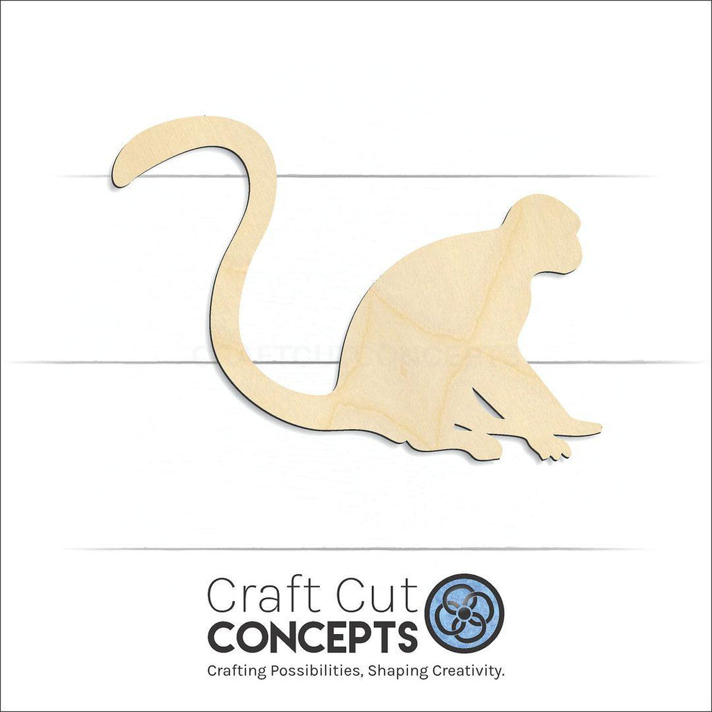 Craft Cut Concepts Logo under a wood Monkey craft shape and blank