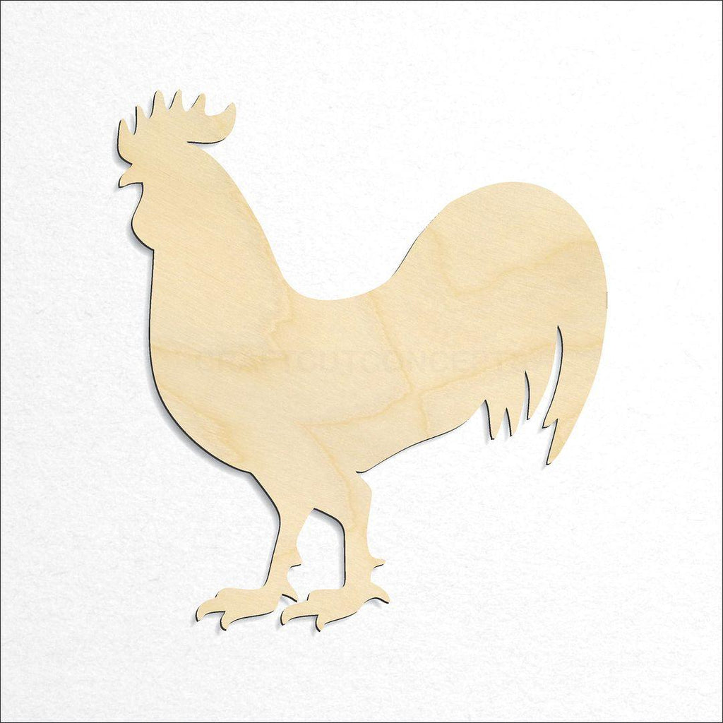 Wooden Rooster craft shape available in sizes of 2 inch and up