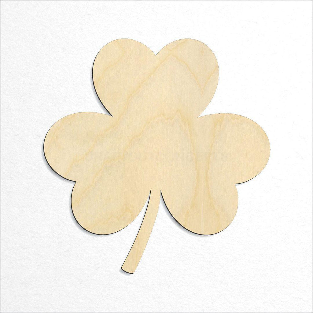 Wooden Clover craft shape available in sizes of 2 inch and up