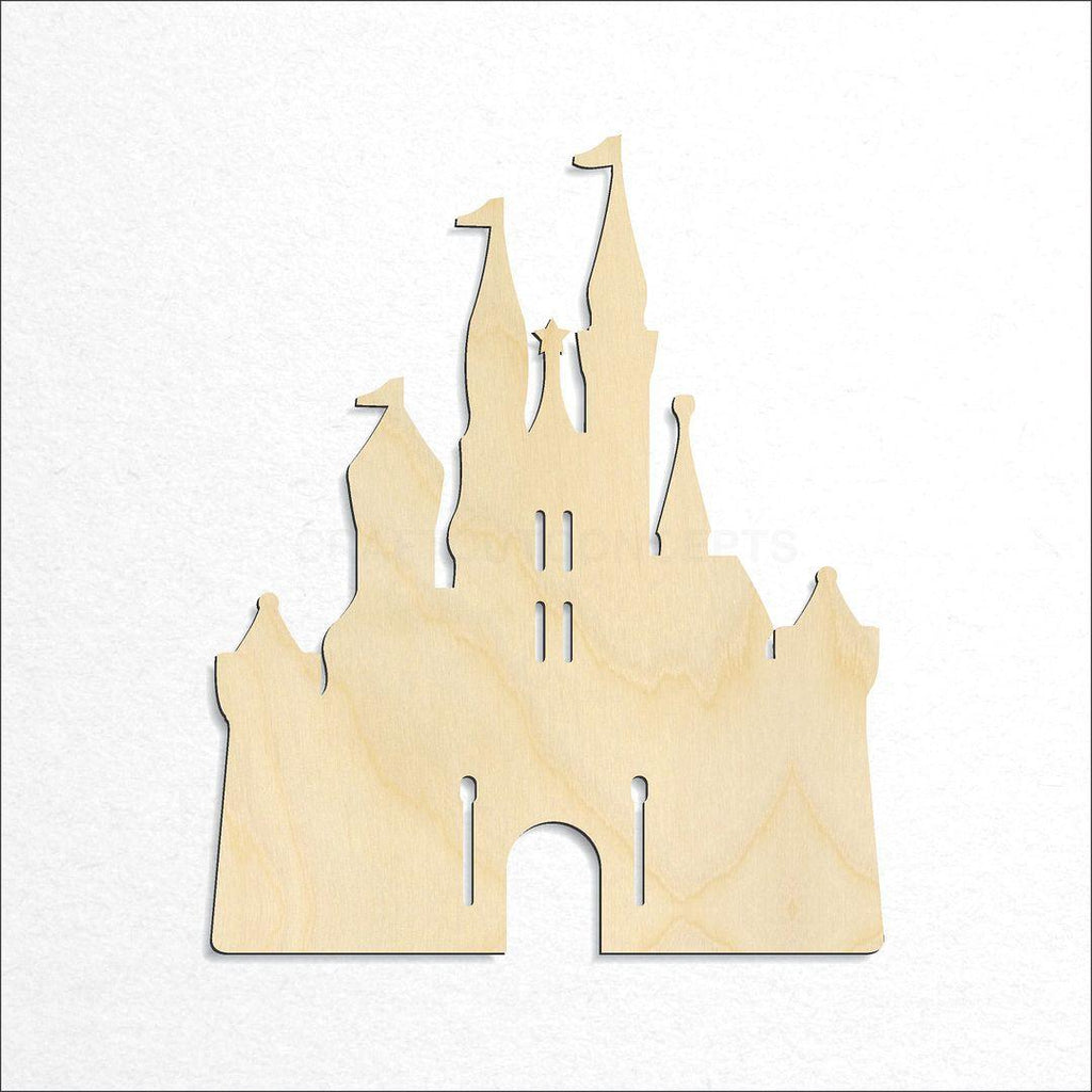 Wooden Castle craft shape available in sizes of 3 inch and up