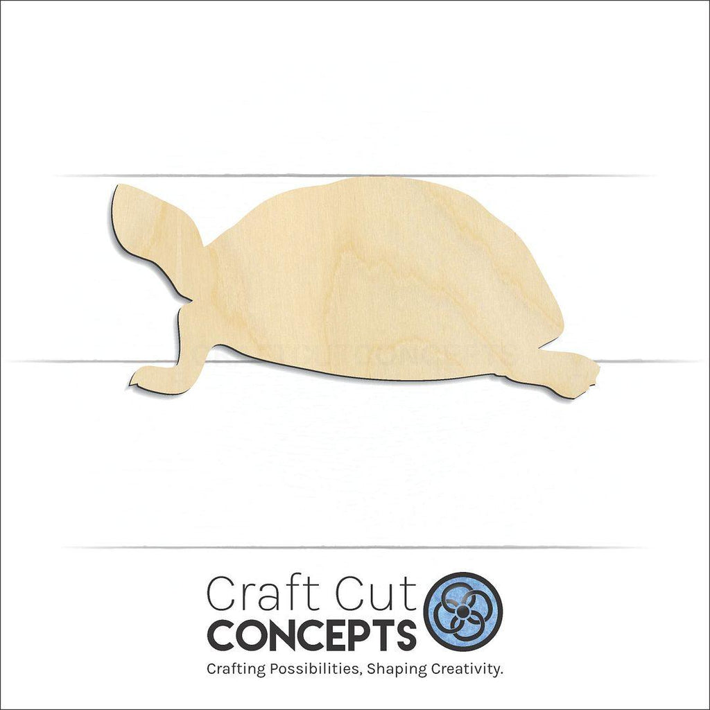 Craft Cut Concepts Logo under a wood Turtle -2 craft shape and blank