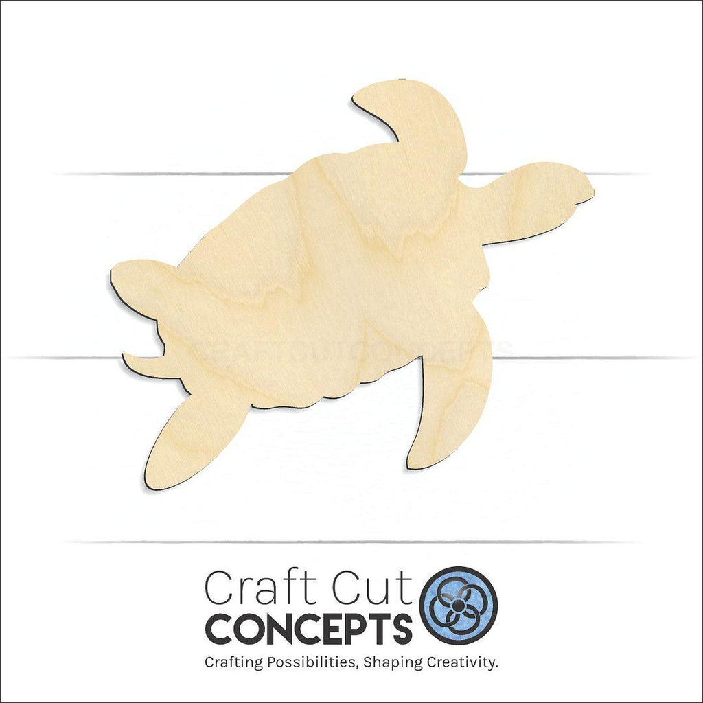 Craft Cut Concepts Logo under a wood Turtle -3 craft shape and blank