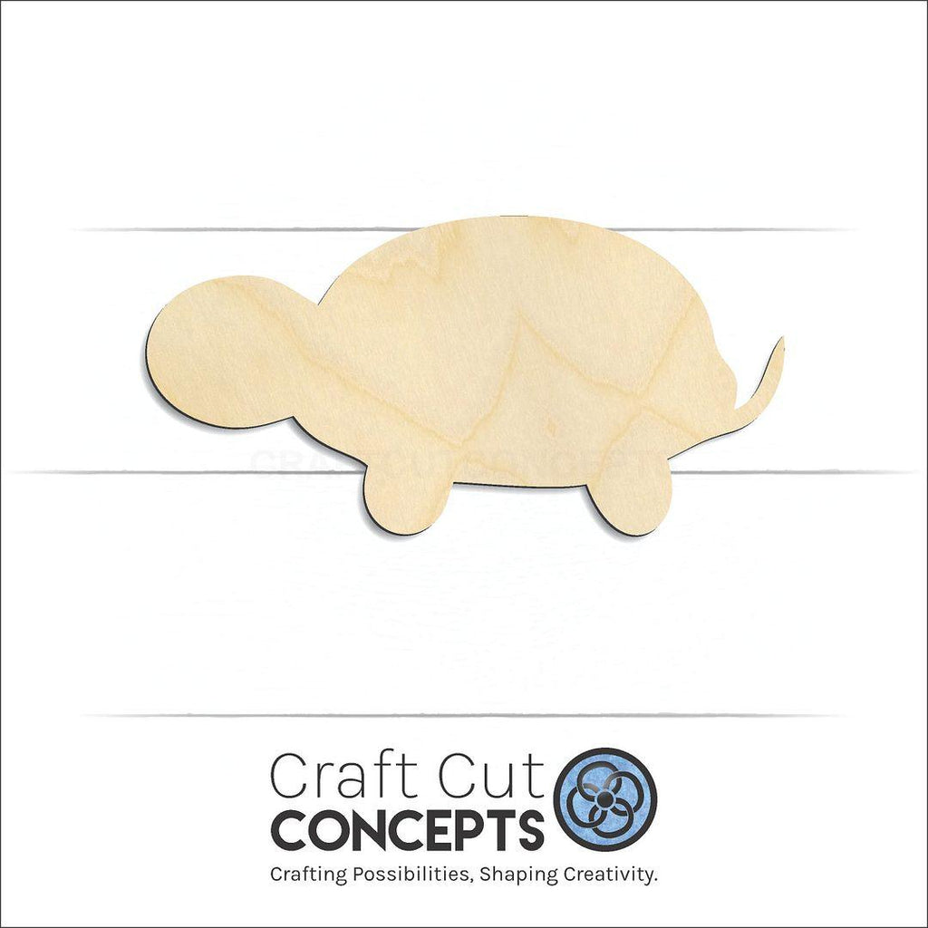 Craft Cut Concepts Logo under a wood Turtle -4 craft shape and blank