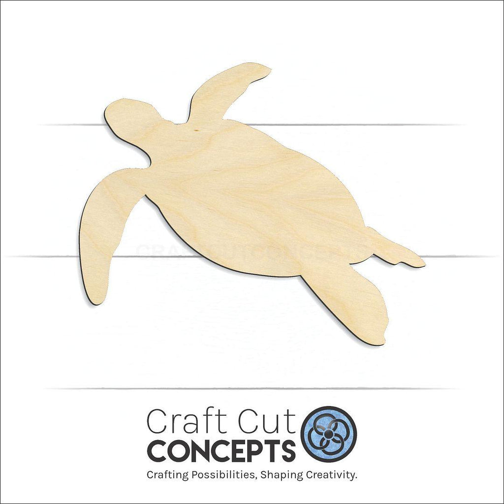 Craft Cut Concepts Logo under a wood Turtle -5 craft shape and blank