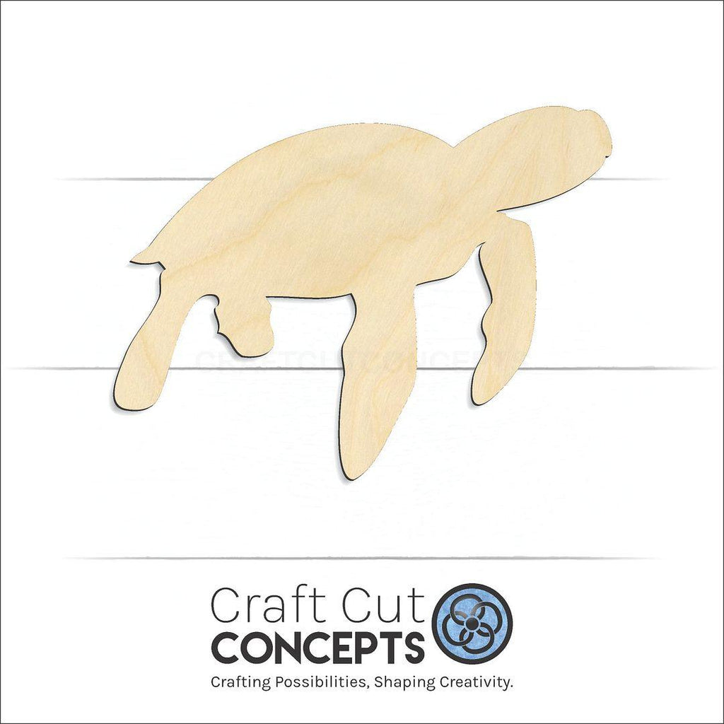 Craft Cut Concepts Logo under a wood Turtle -6 craft shape and blank