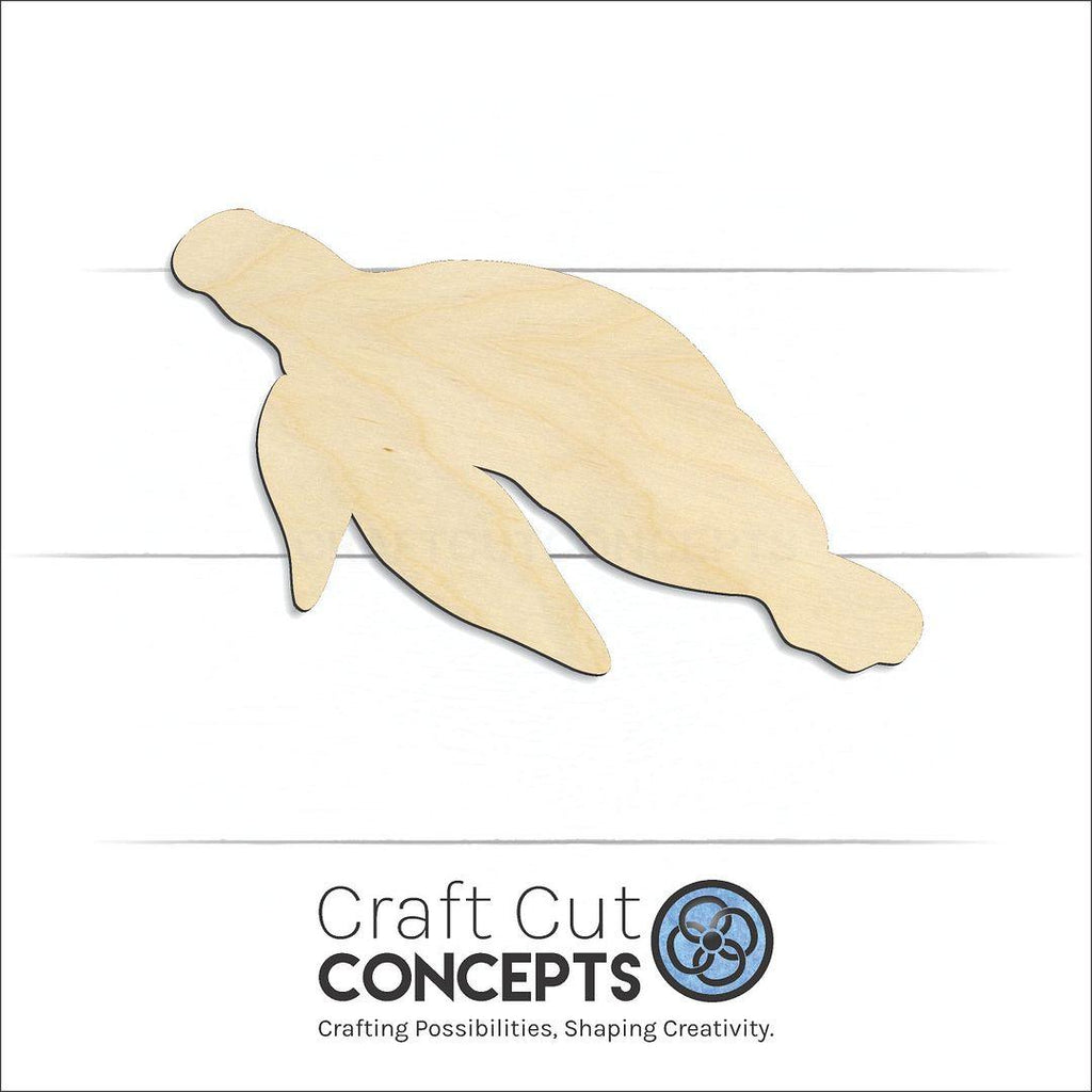 Craft Cut Concepts Logo under a wood Turtle -7 craft shape and blank