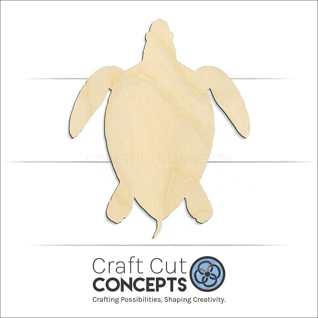 Craft Cut Concepts Logo under a wood Turtle -8 craft shape and blank