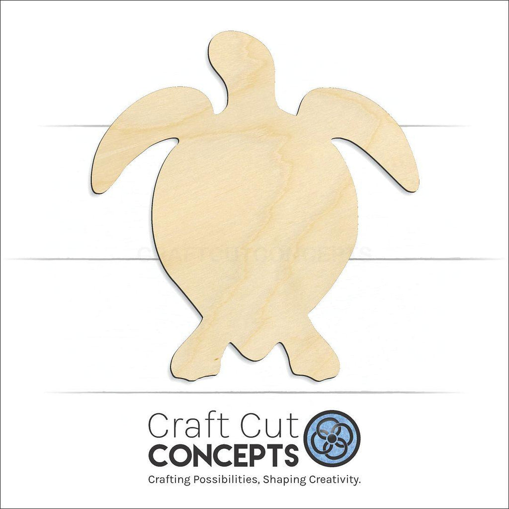 Craft Cut Concepts Logo under a wood Turtle -9 craft shape and blank