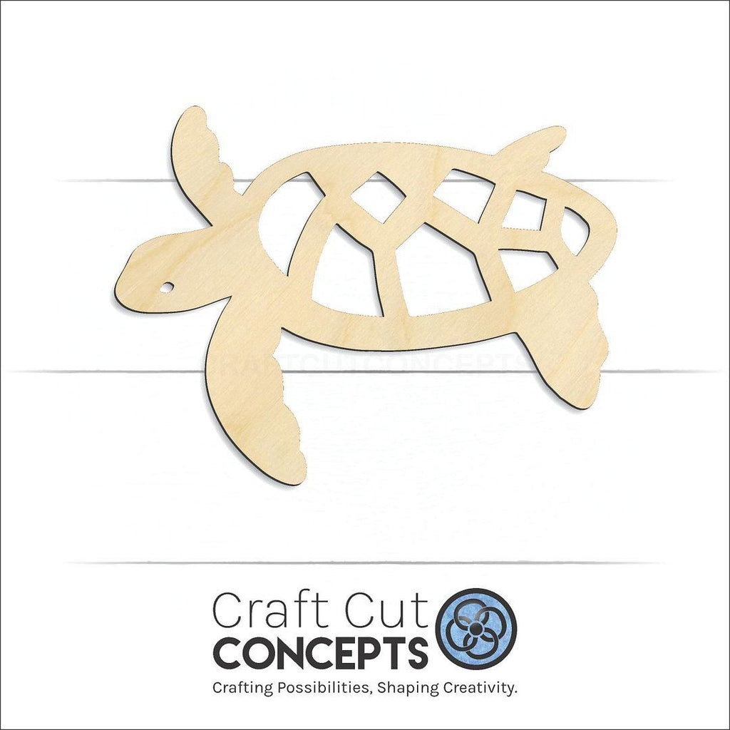 Craft Cut Concepts Logo under a wood Turtle -9 craft shape and blank