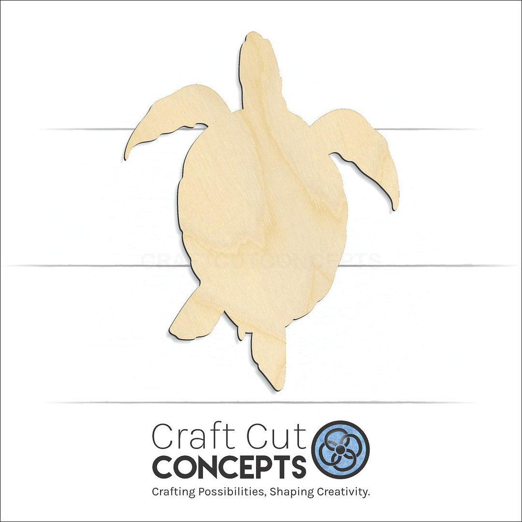 Craft Cut Concepts Logo under a wood Turtle -10 craft shape and blank