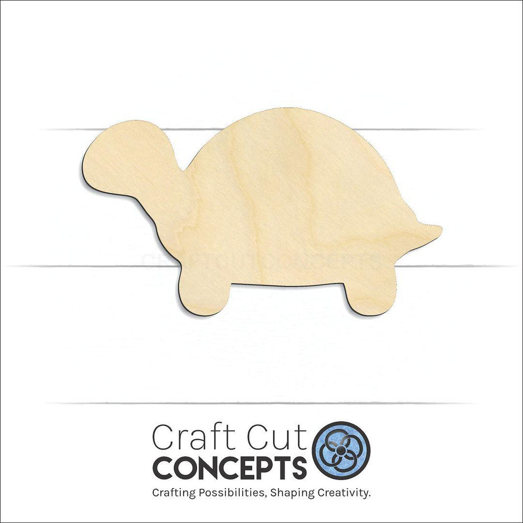 Craft Cut Concepts Logo under a wood Cute Turtle craft shape and blank