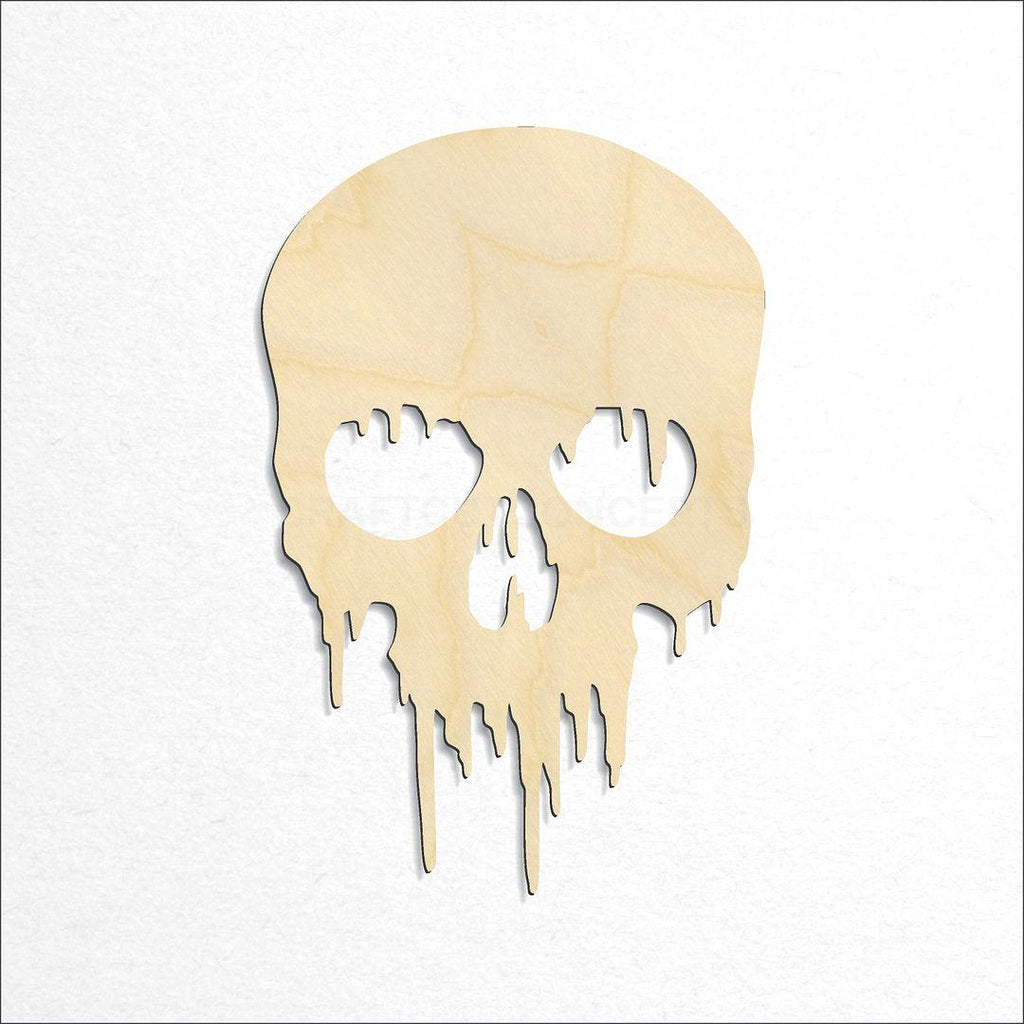 Wooden Dripping Skull craft shape available in sizes of 4 inch and up