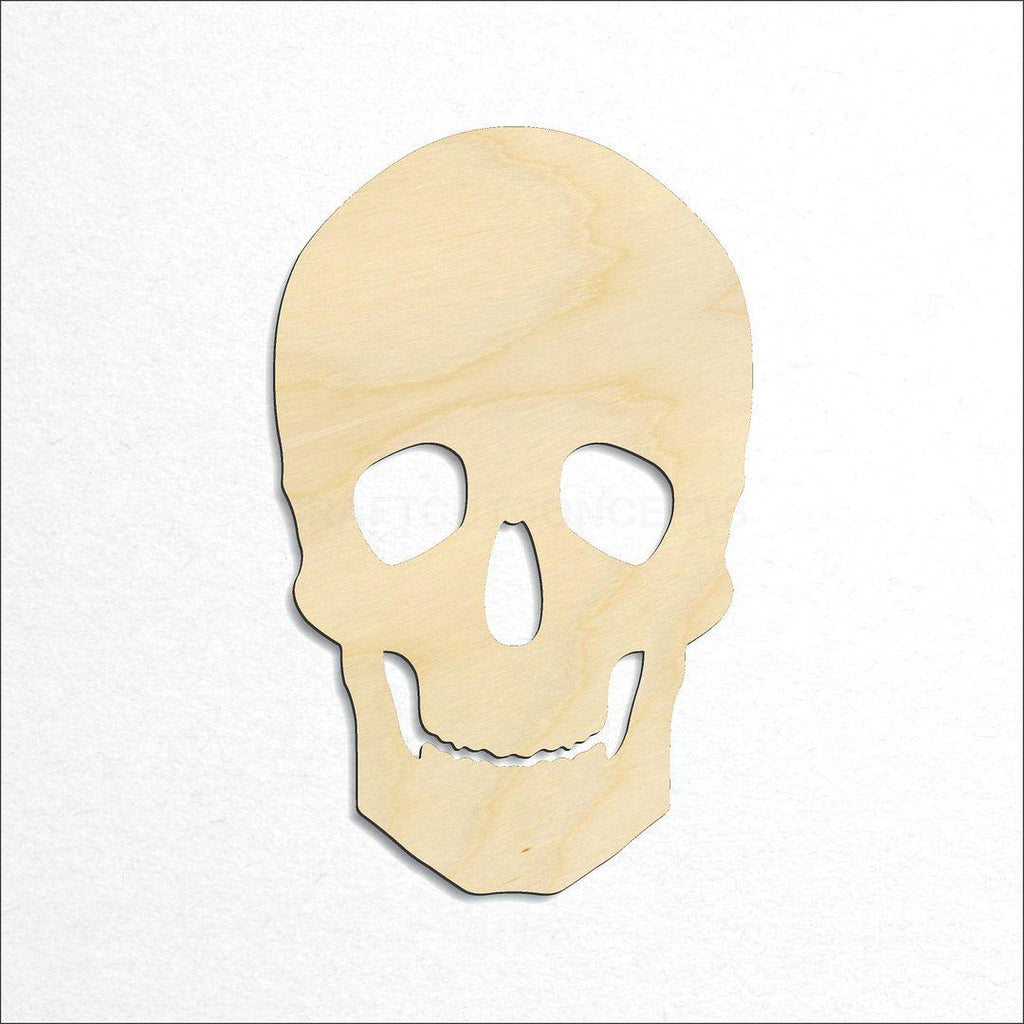 Wooden Halloween Skull craft shape available in sizes of 2 inch and up