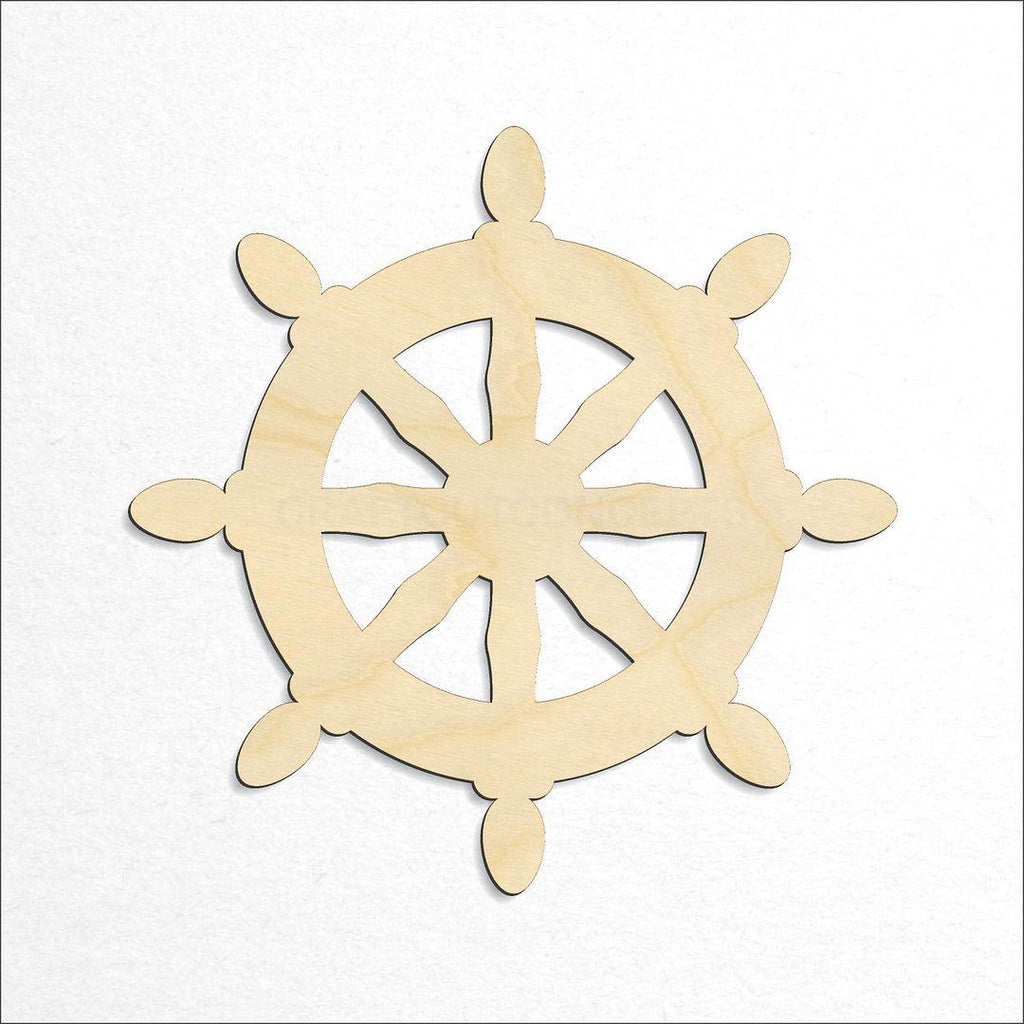 Wooden Ship Wheel craft shape available in sizes of 2 inch and up