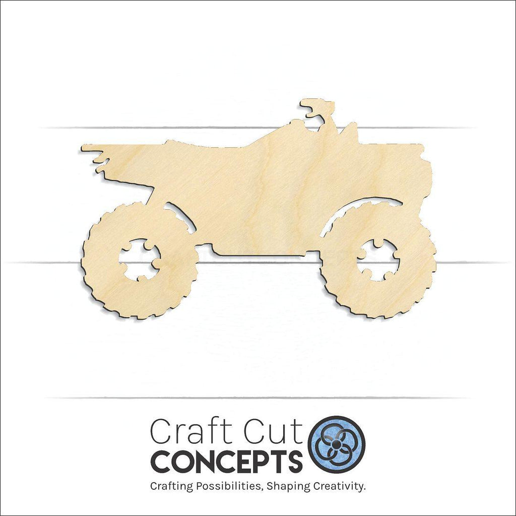 Craft Cut Concepts Logo under a wood ATV craft shape and blank