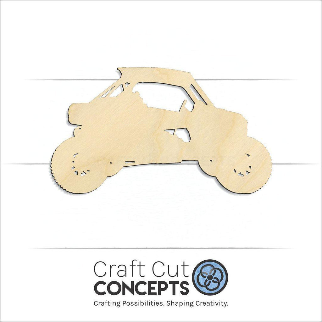 Craft Cut Concepts Logo under a wood Side by Side craft shape and blank