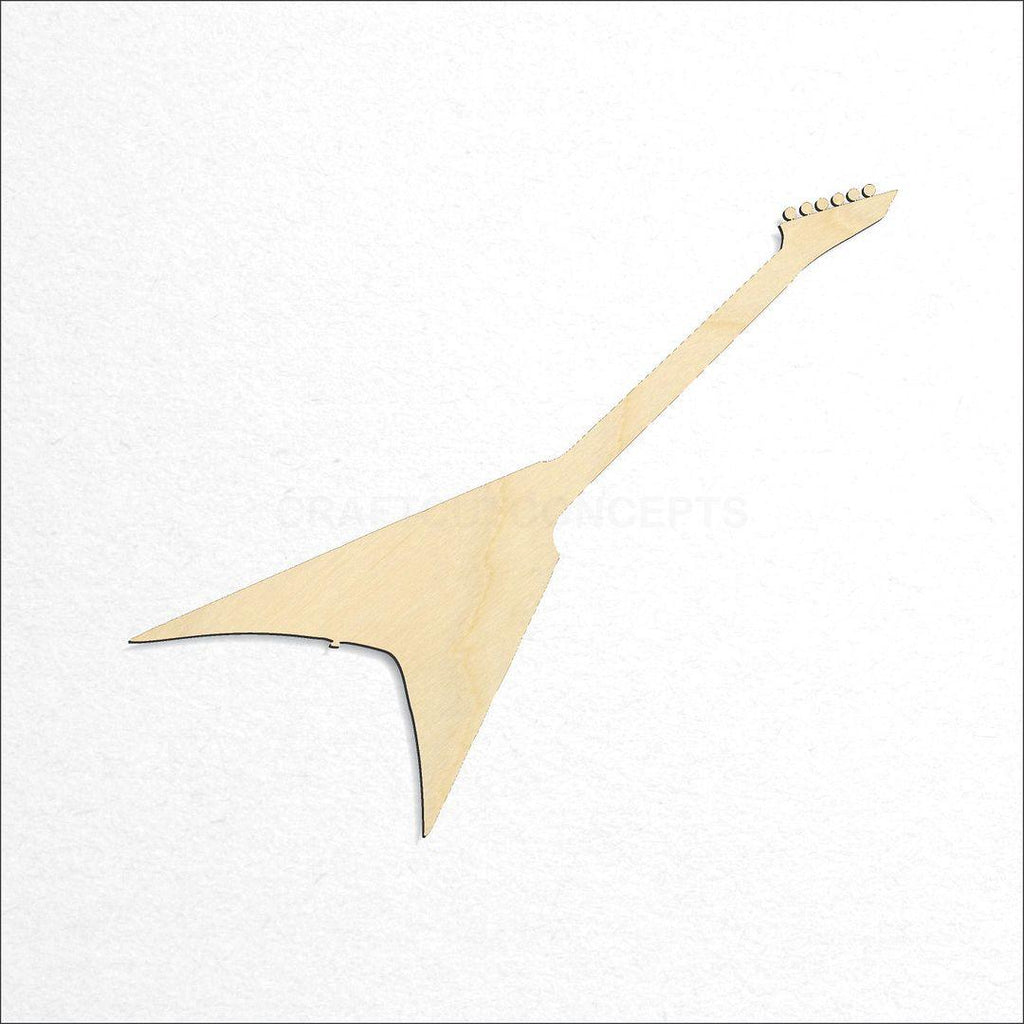 Wooden Electric Guitar craft shape available in sizes of 3 inch and up