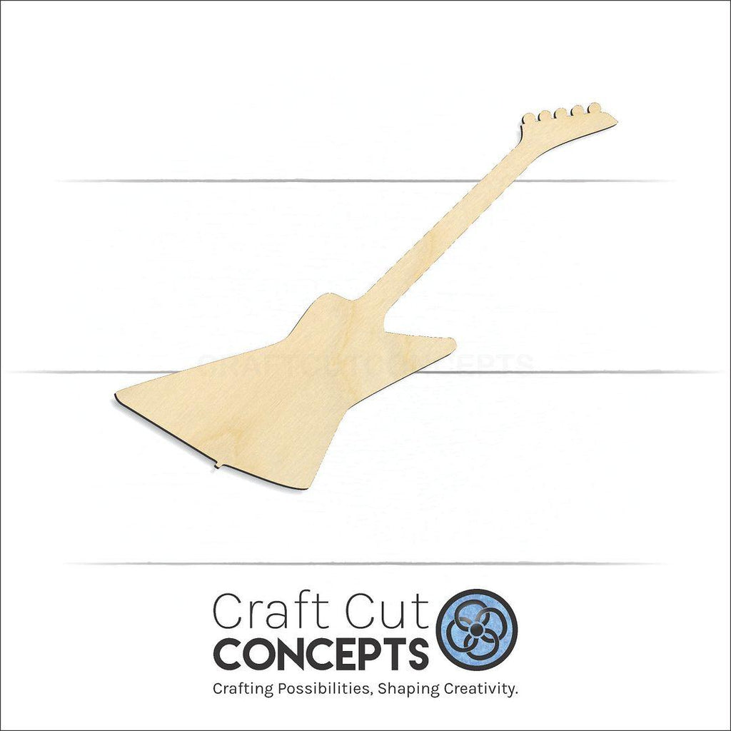 Craft Cut Concepts Logo under a wood Electric Guitar 2 craft shape and blank