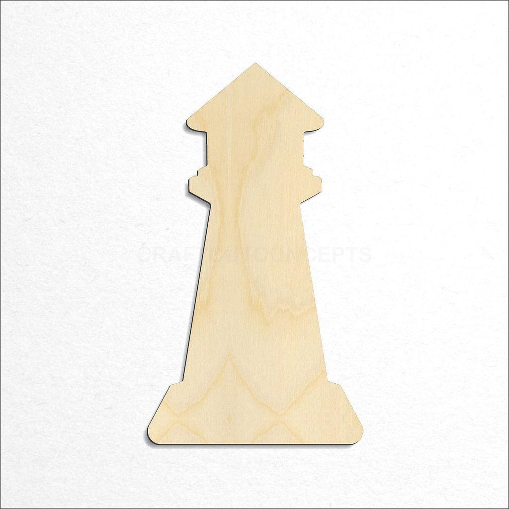 Wooden Light house craft shape available in sizes of 1 inch and up
