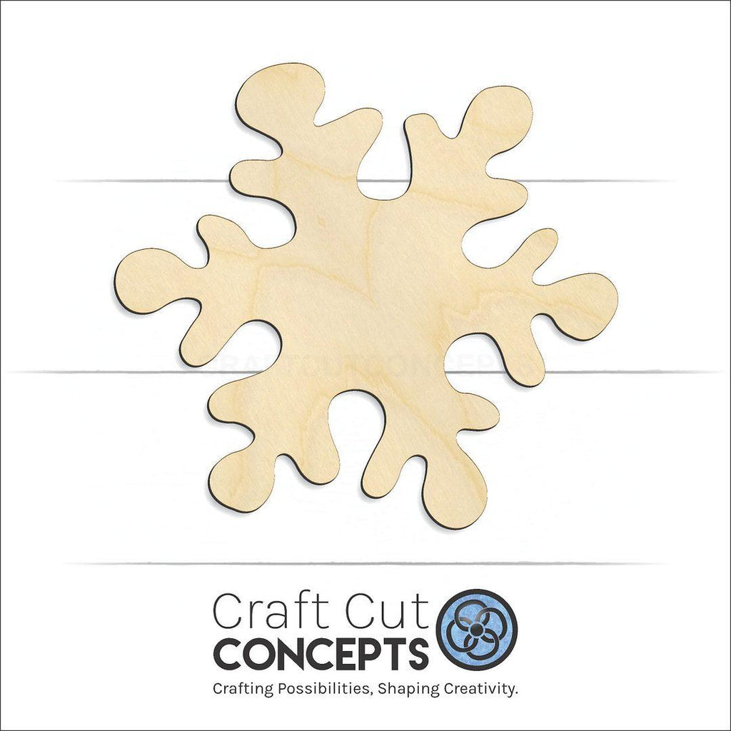 Craft Cut Concepts Logo under a wood Snowflake-2 craft shape and blank