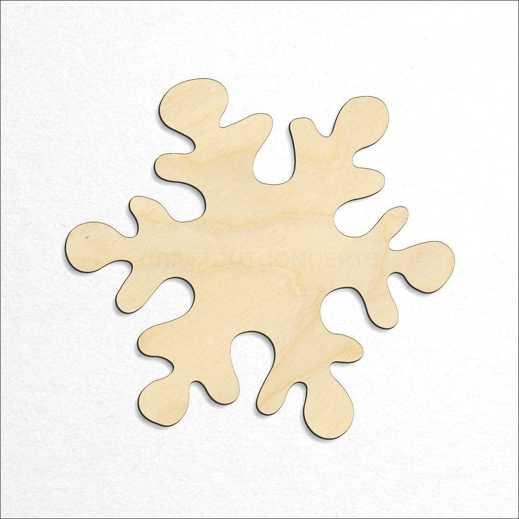 Wooden Snowflake-2 craft shape available in sizes of 1 inch and up