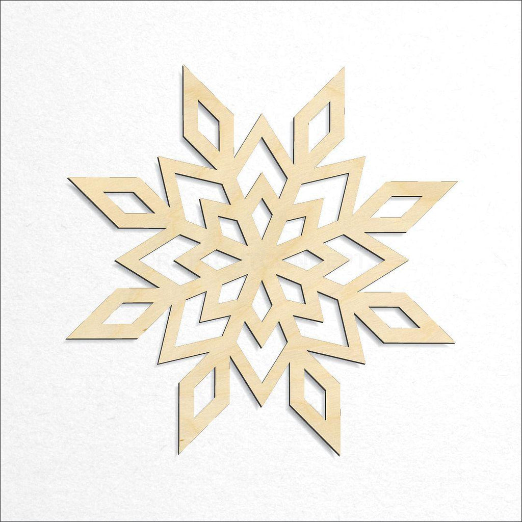 Wooden Snowflake-3 craft shape available in sizes of 2 inch and up