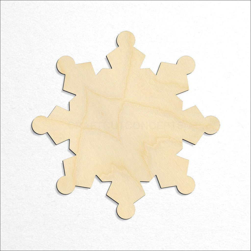 Wooden Snowflake-4 craft shape available in sizes of 1 inch and up