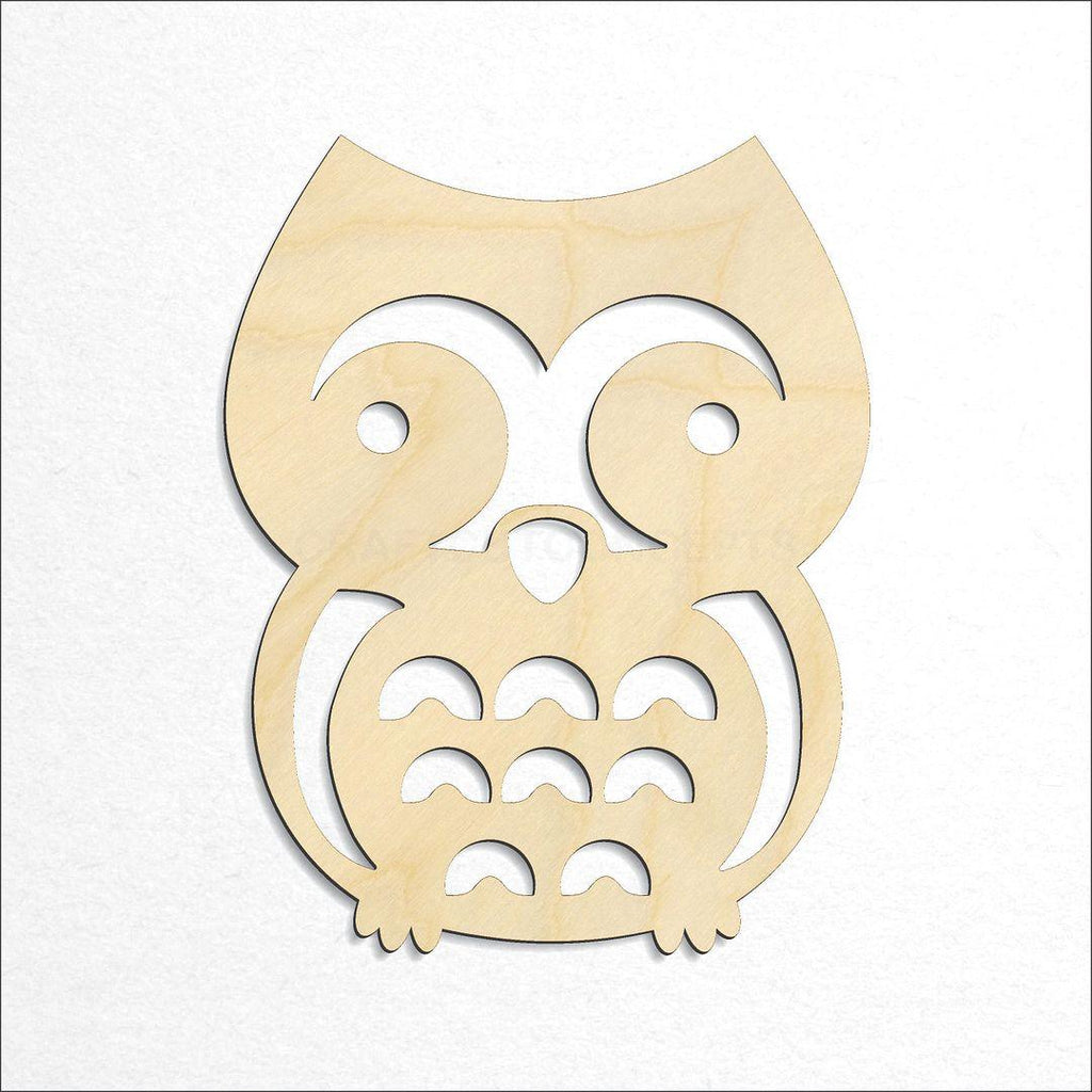 Wooden Cute Owl craft shape available in sizes of 4 inch and up