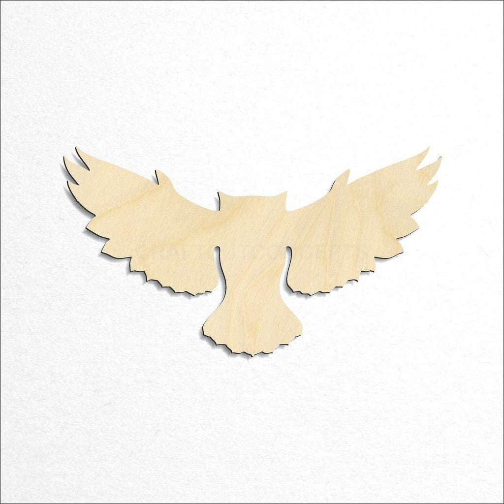 Wooden Flying Owl craft shape available in sizes of 3 inch and up