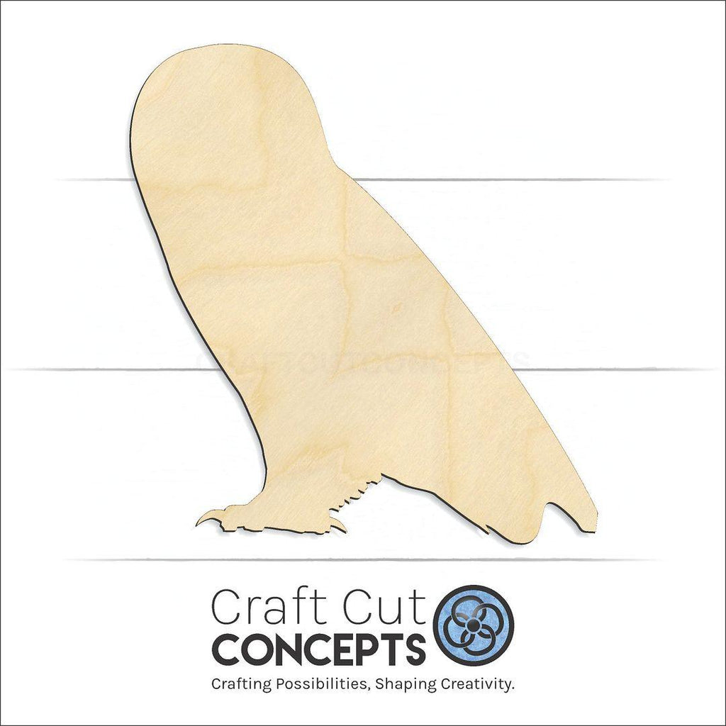 Craft Cut Concepts Logo under a wood Owl craft shape and blank