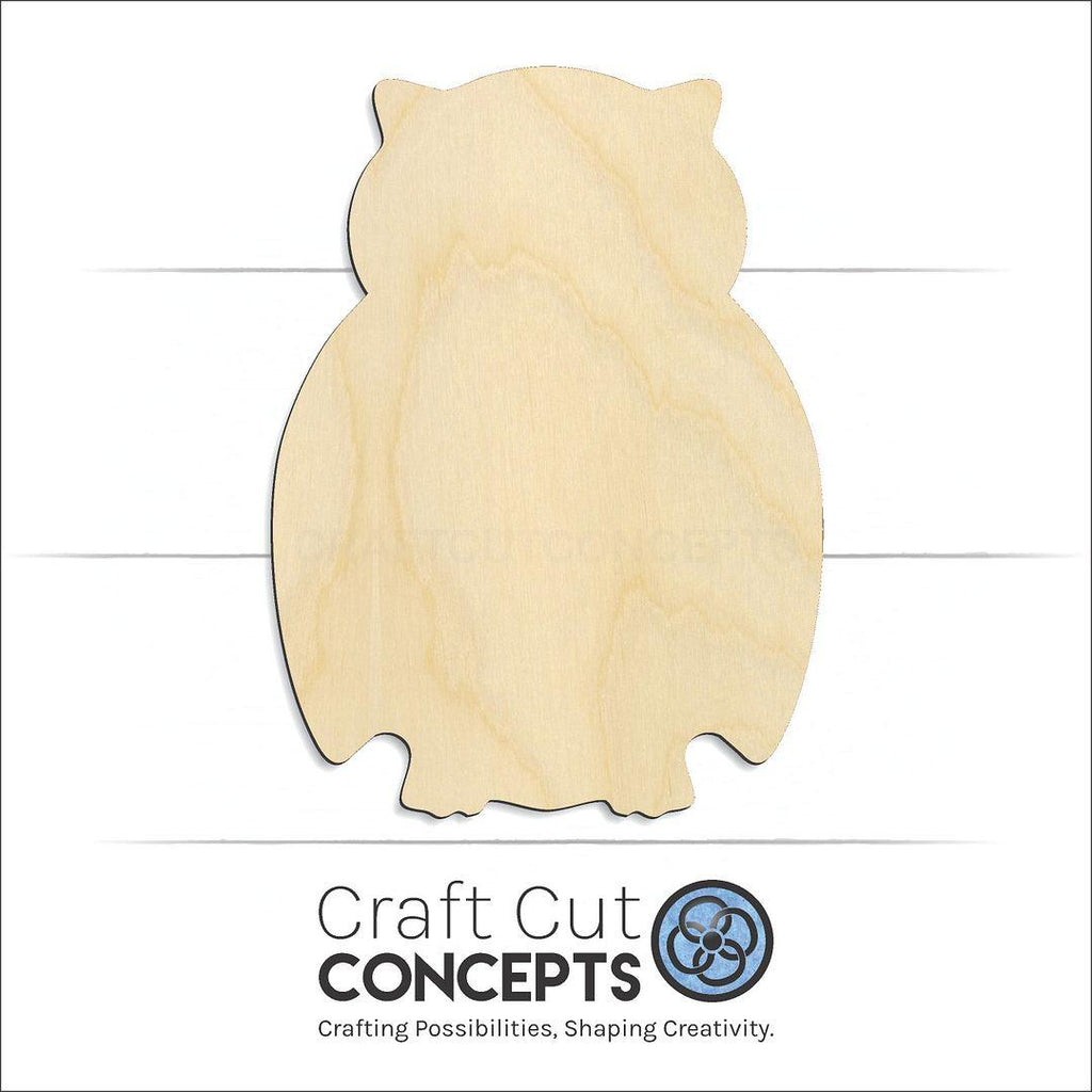 Craft Cut Concepts Logo under a wood Owl craft shape and blank