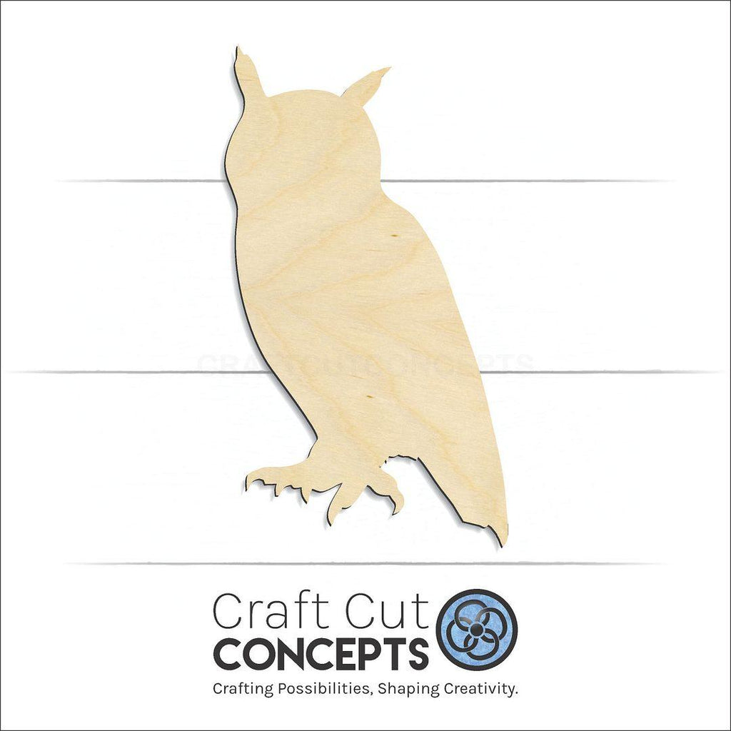 Craft Cut Concepts Logo under a wood Owl 1 craft shape and blank