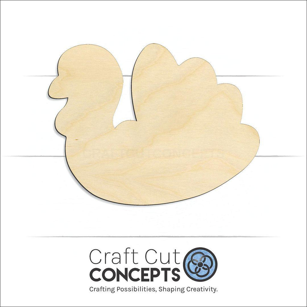 Craft Cut Concepts Logo under a wood Turkey craft shape and blank