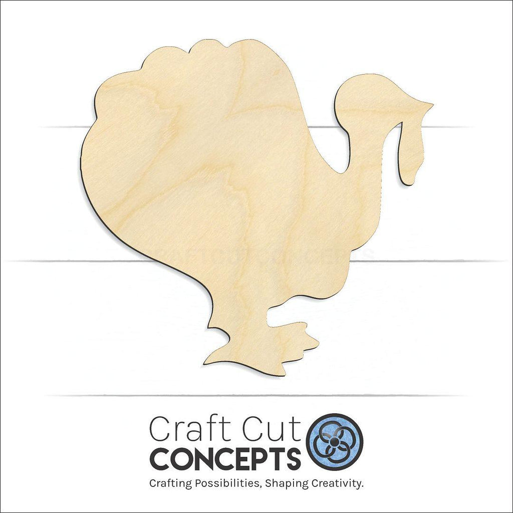 Craft Cut Concepts Logo under a wood Turkey craft shape and blank