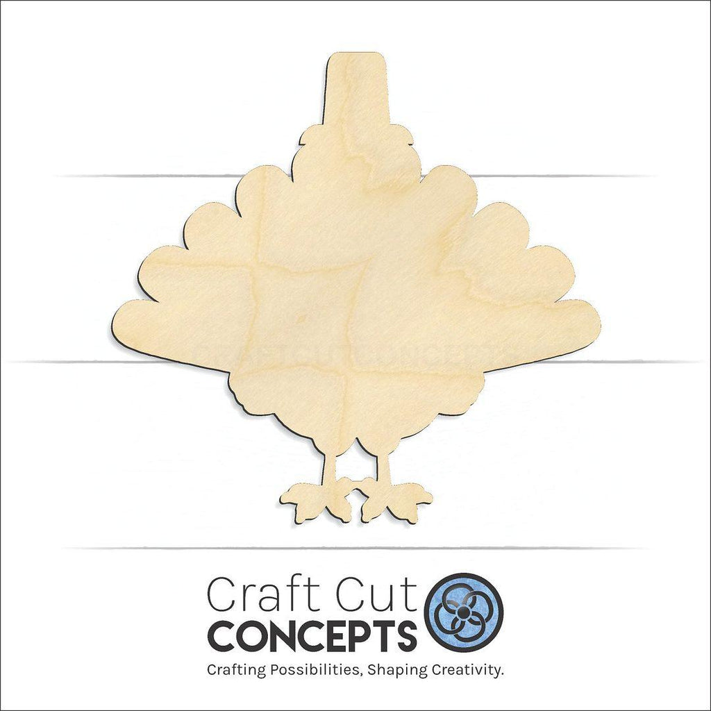 Craft Cut Concepts Logo under a wood Turkey craft shape and blank