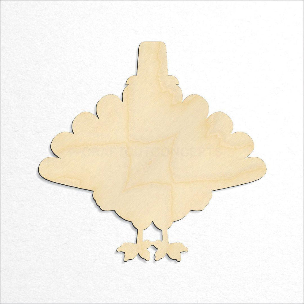 Wooden Turkey craft shape available in sizes of 2 inch and up