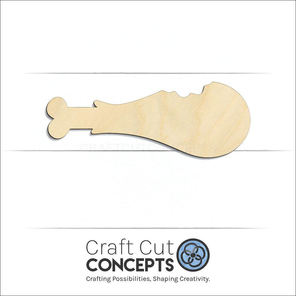 Craft Cut Concepts Logo under a wood Turkey Leg craft shape and blank