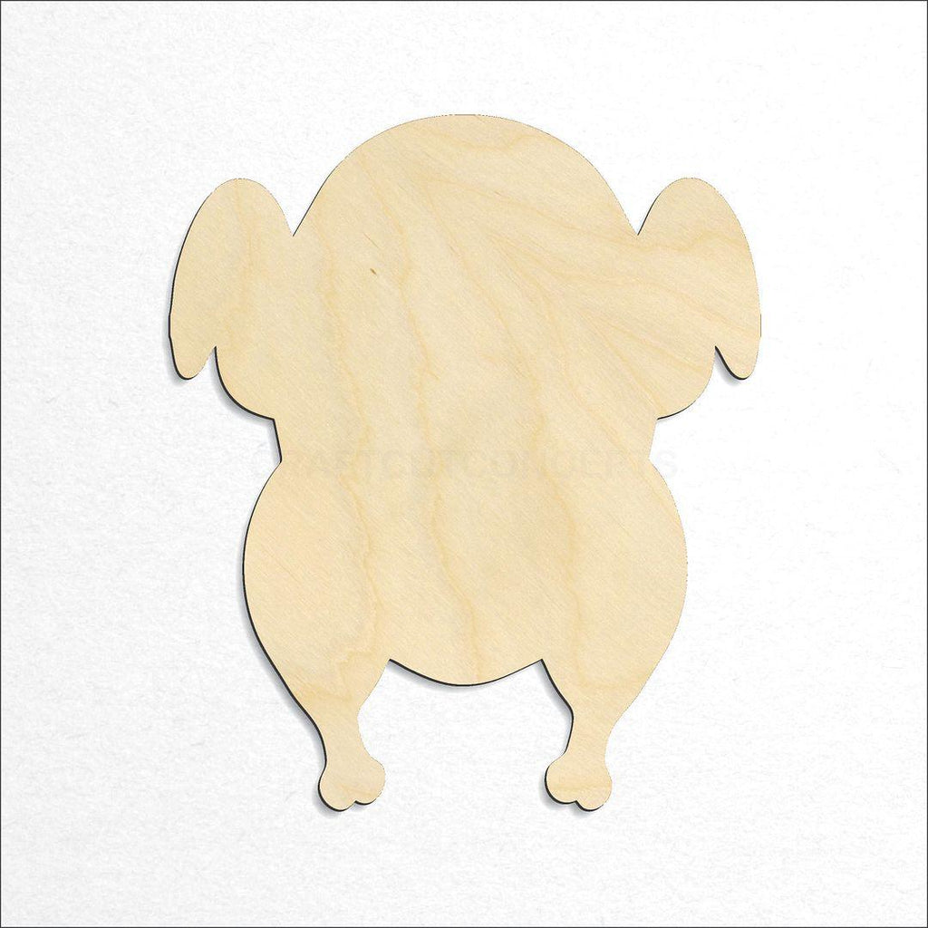 Wooden Baked Turkey craft shape available in sizes of 2 inch and up
