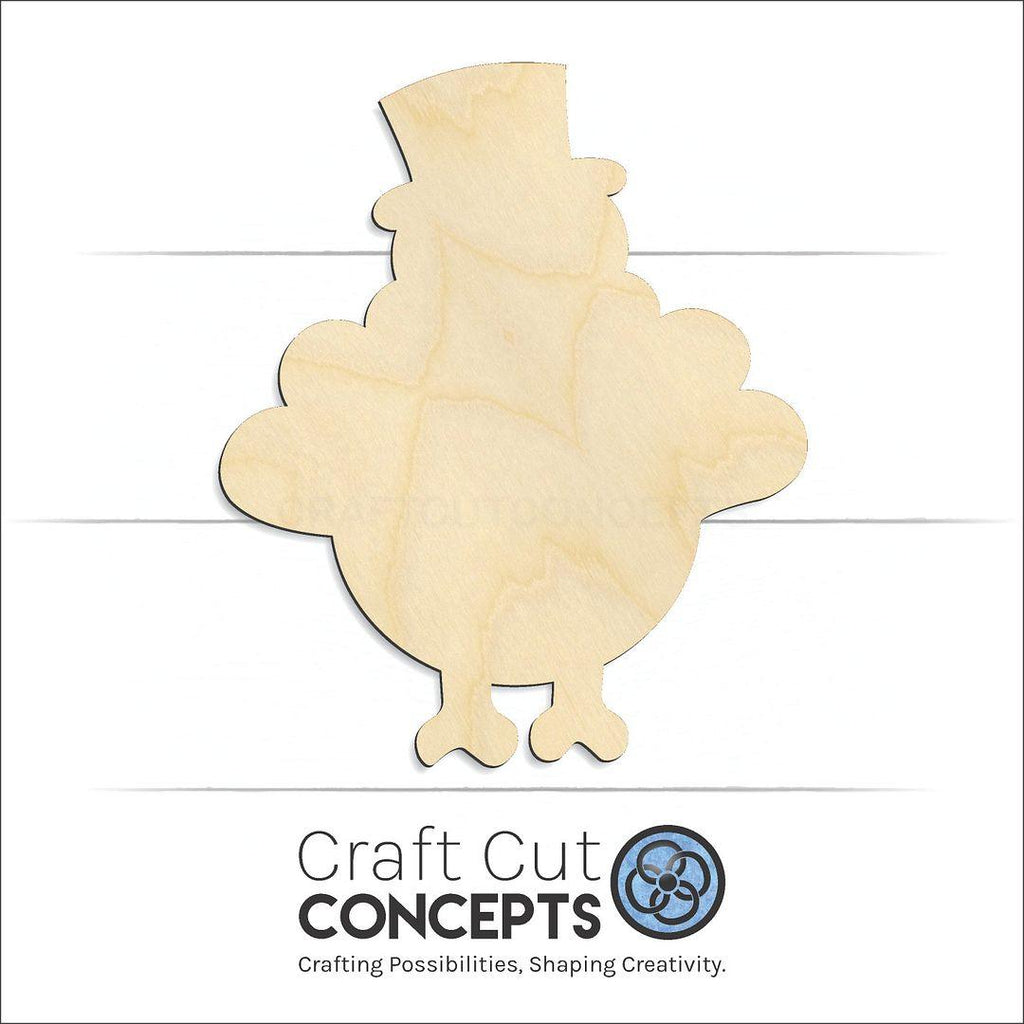 Craft Cut Concepts Logo under a wood Thanksgiving Turkey craft shape and blank
